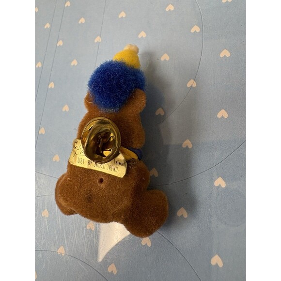 Vintage Karanne Fuzzy Teadybear St Louis/Los Angeles Rams Lapel/Hat Pin 1980’s - Picture 7 of 7